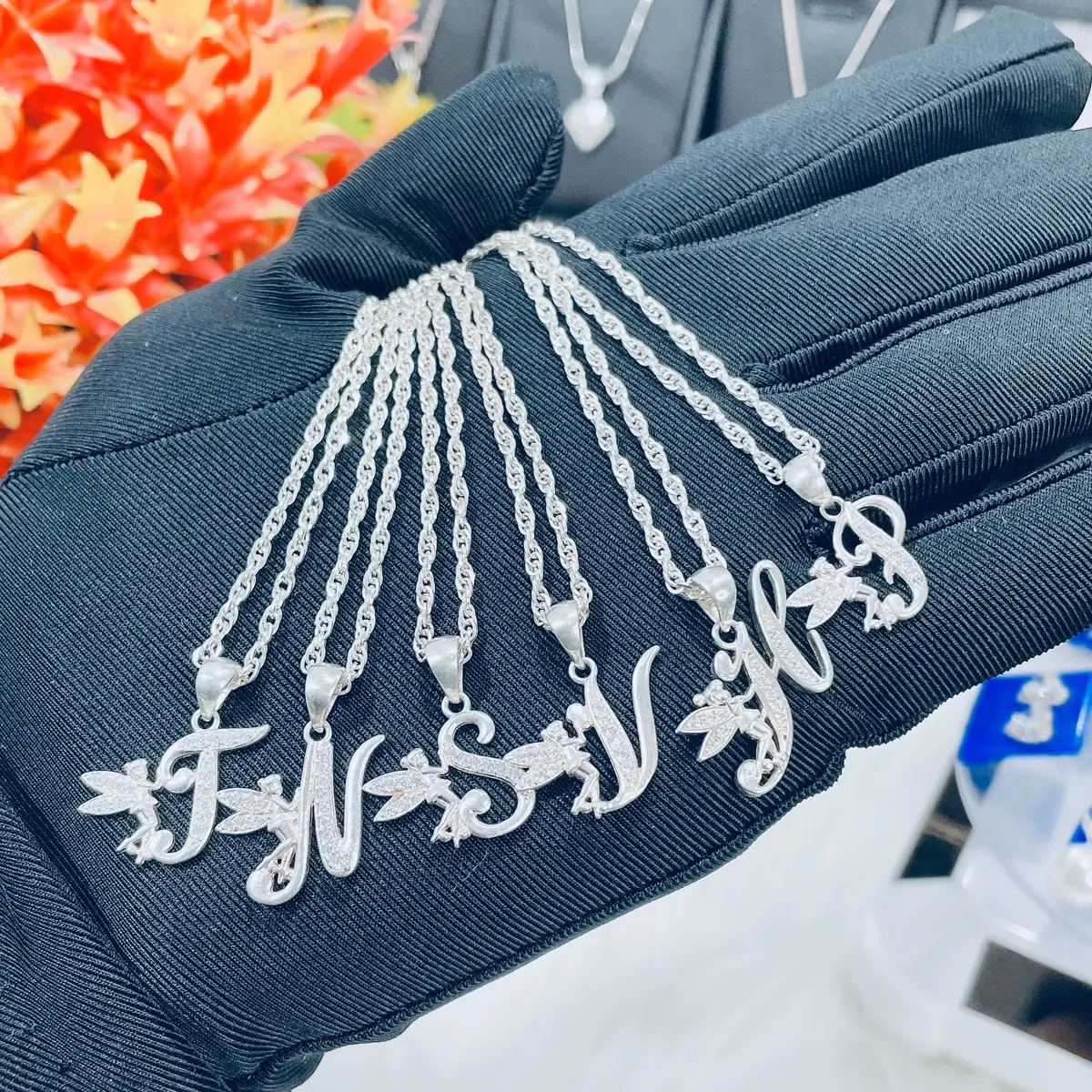 Dây Chuyền Chữ Hình Thiên Thần Dây Kép To
