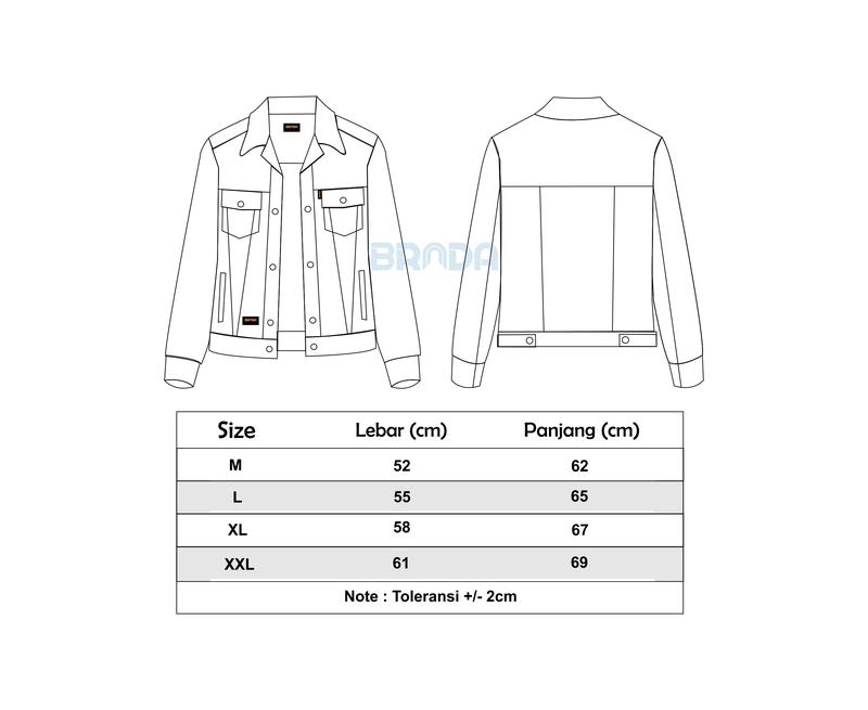 Product Introduction of Brada Jaket Trucker Kanvas Pria - Cream 0