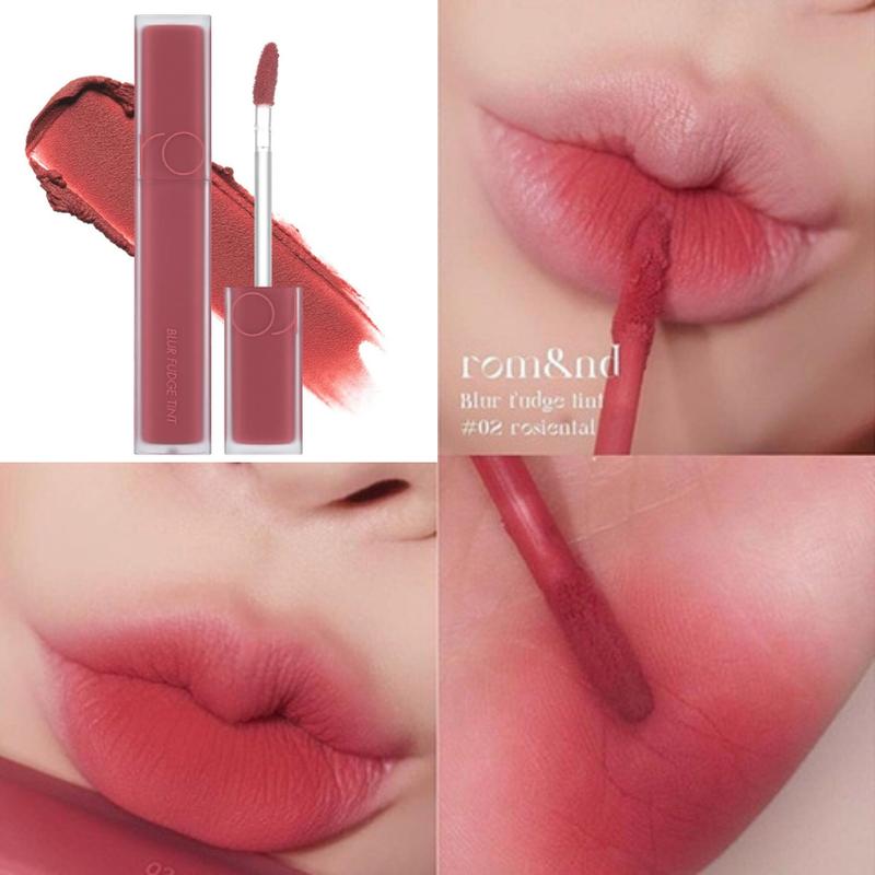 Son Romand Blur 02 Cánh Hồng Khô, Son Kem Lì Romand Blur Fudge Tint Màu 02 Roisental,  Trang Điểm Cosmetic