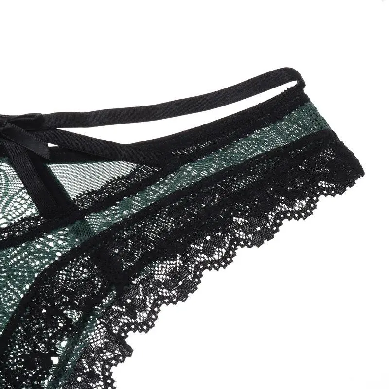 Quần Chíp L.K Ren Mềm R04 Nữ Quần Lót Women Đen Voi 4