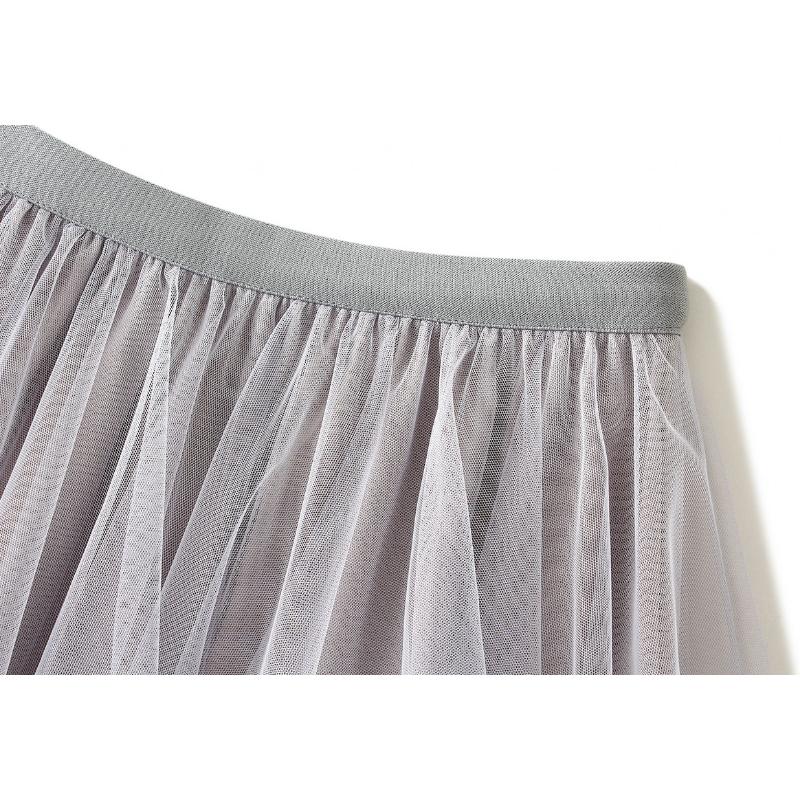 Product Introduction of Váy Bánh Lưới Bất Đối Xứng Dài Trung Bình Cạp Cao, Viền Lớn, Váy Gạc Cổ Tích Bồng Bềnh Váy Dài, 1279, Dành Cho Nữ, Gợi Cảm Và Hấp Dẫn, CH-TKSHOP Voan Women Voi Bo Chun 28