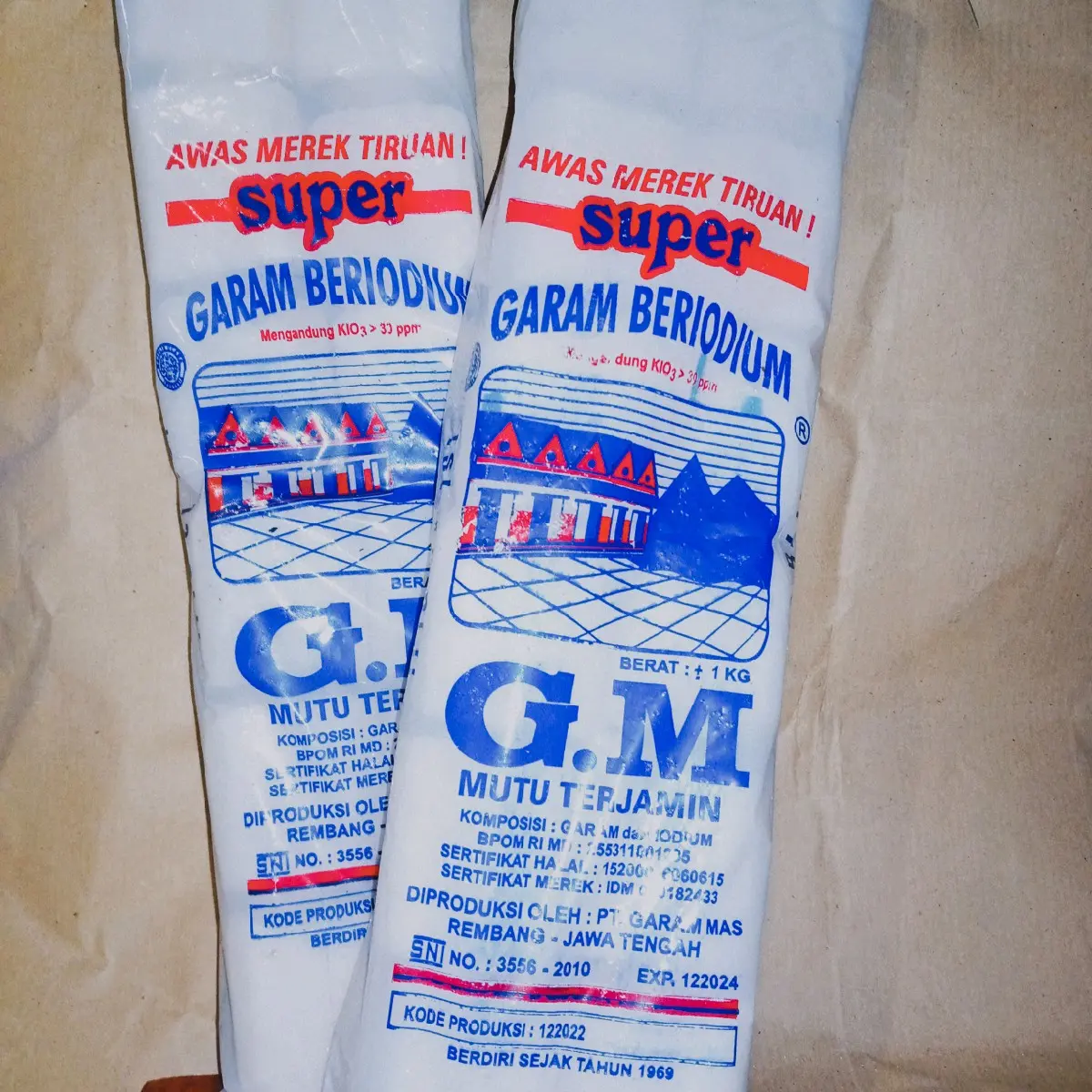 Garam beriodium briket/bata Merk G.M isi 12