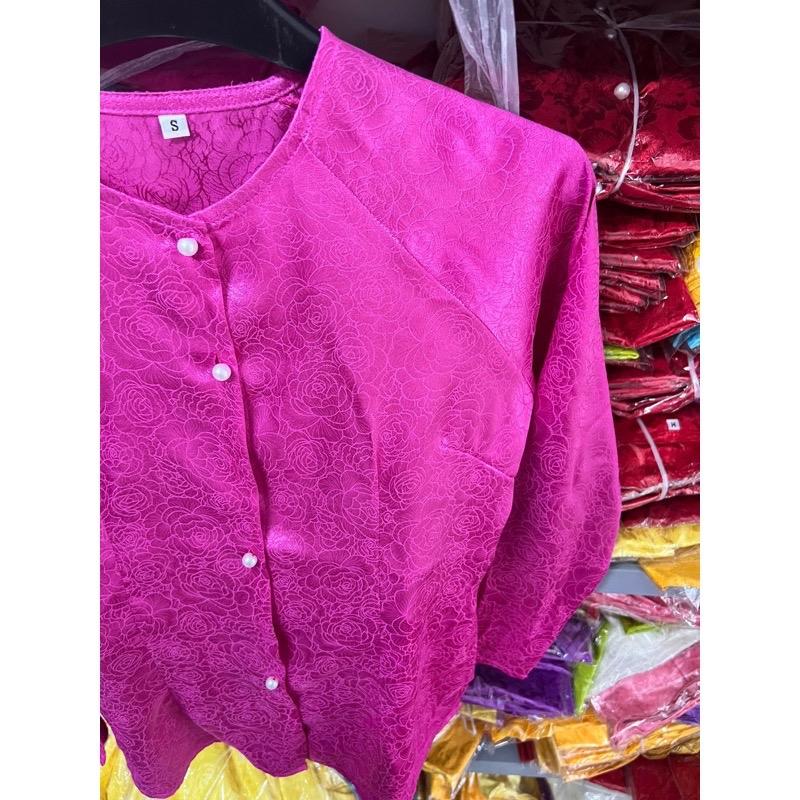 Product Introduction of Áo bà ba(không kèm quần) gấm hoa hồng nữ - Chất liệu cao cấp, tôn dáng và tôn da - Kem, Voi Women Nhung Top đồ lam [G10] 4