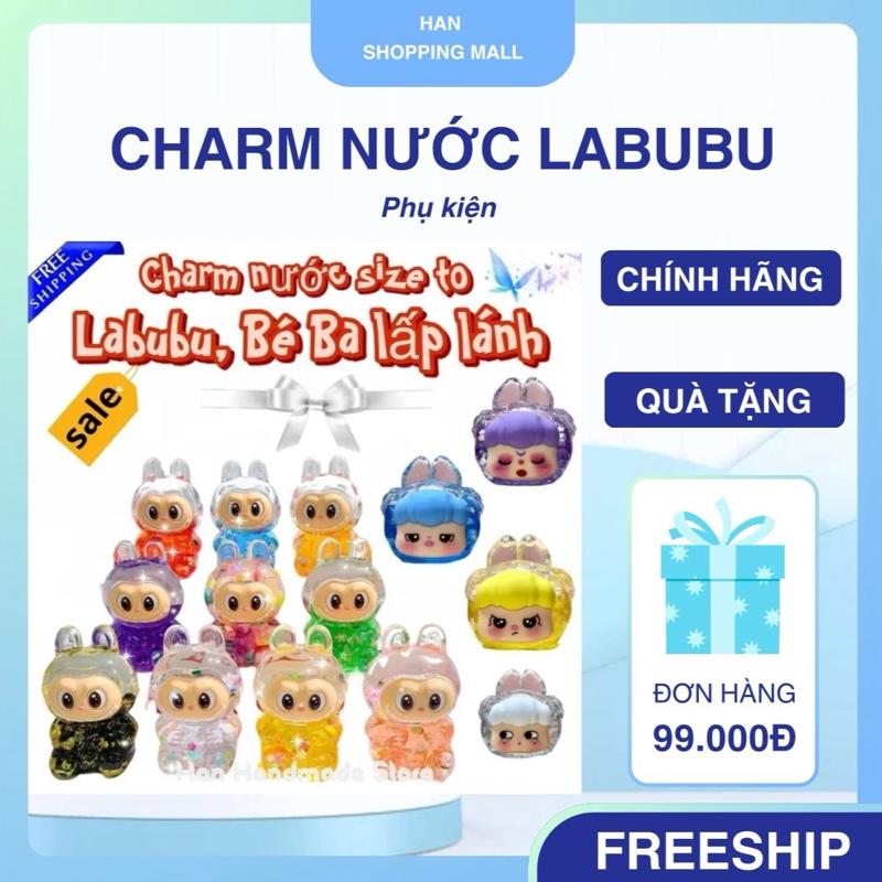 [ 8CM ]Charm nước LABUBU NEW, Mộng nước, Moi nước bản to cao cấp nhũ dầu sáng lấp lánh acrylic trang trí dạ quang  - Toy, Đồ Chơi Voi Mô Hình