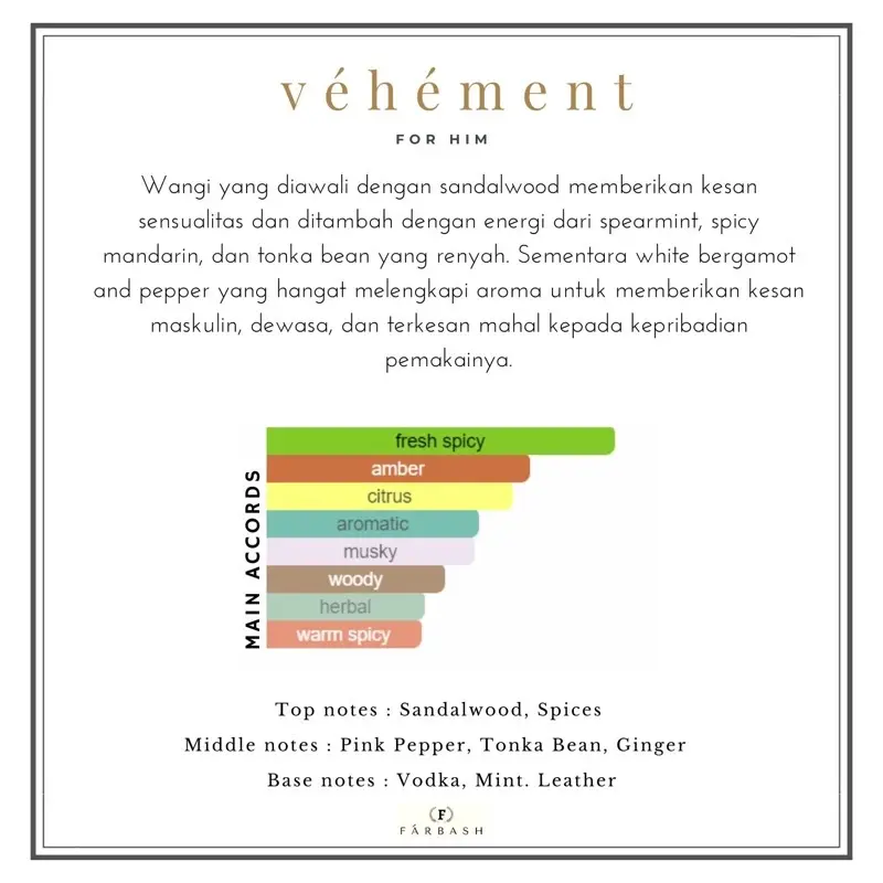 Farbash Parfum Véhément - Parfum Pria 25 ML - inspired Perfume Wangi 2