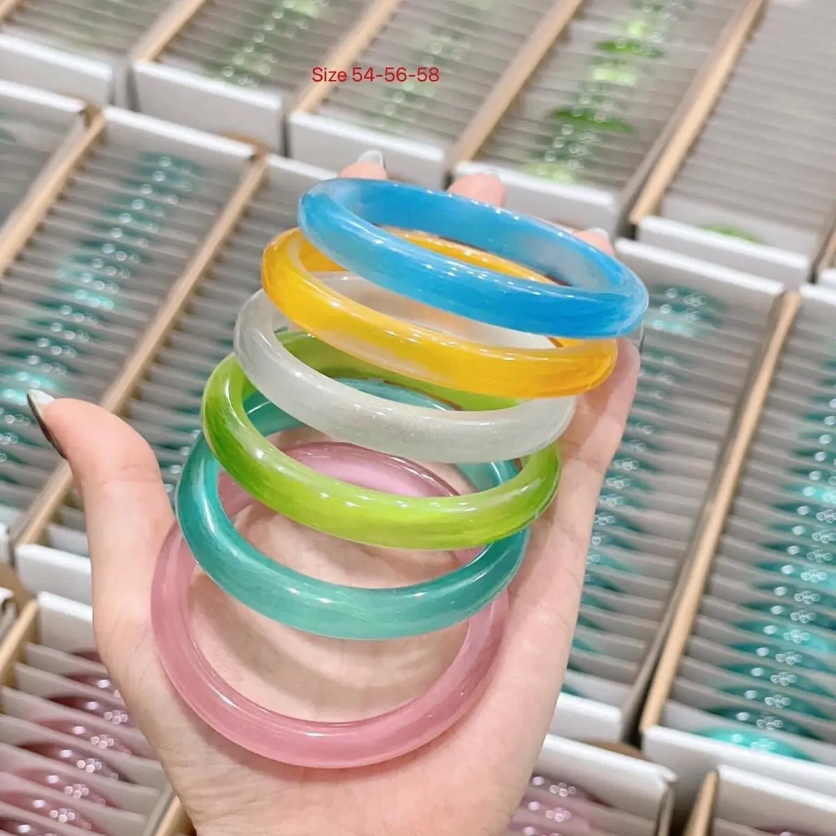 Vòng Tay Nữ, Đá Mắt Mèo Nhiều Màu Đáng Yêu, Phụ Kiện Đeo Tay