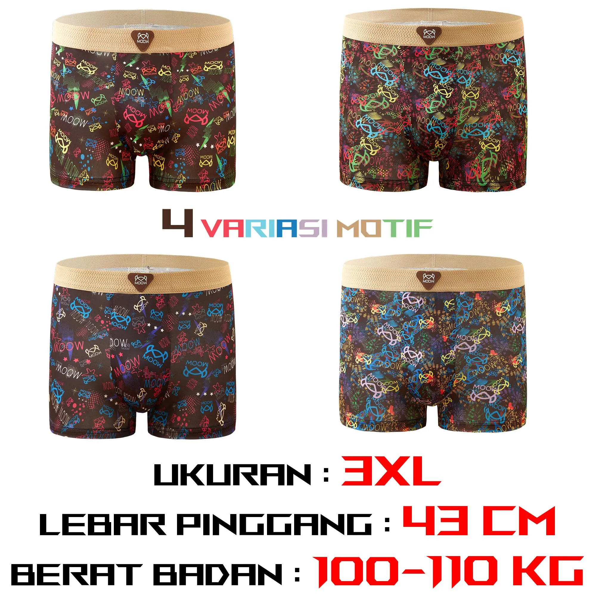 3XL (100-110kg) 4PCS