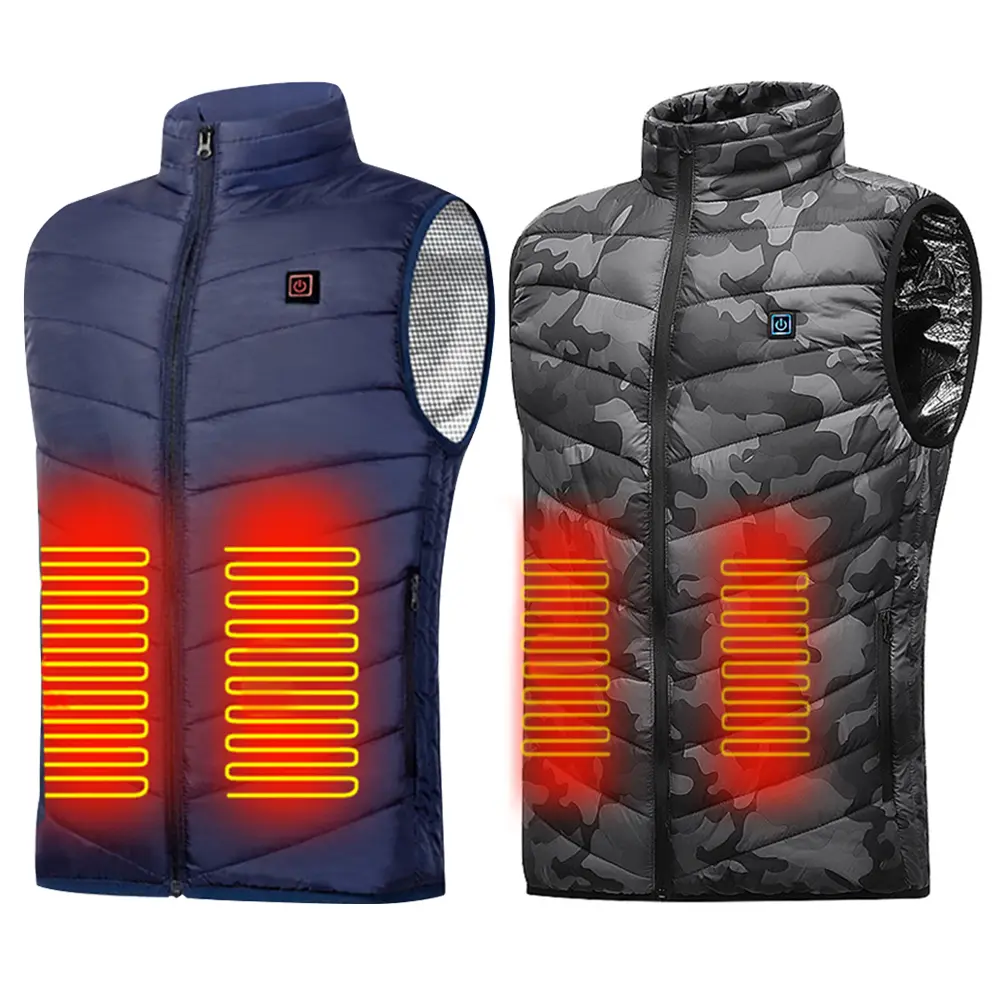 Electric Heated Vest 9 Areas Winter Thermal Jacket for Outdoor Hiking Camping