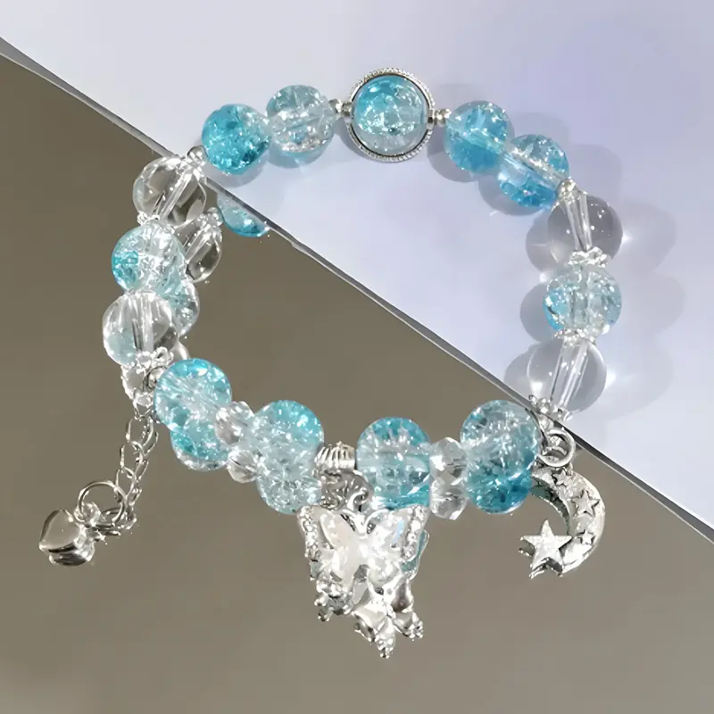 [Yybooklu]COD Super Immortal Butterfly Bracelet Women Sweet Versatile Bracelet Colorful Beaded Bracelet Love Gift 3
