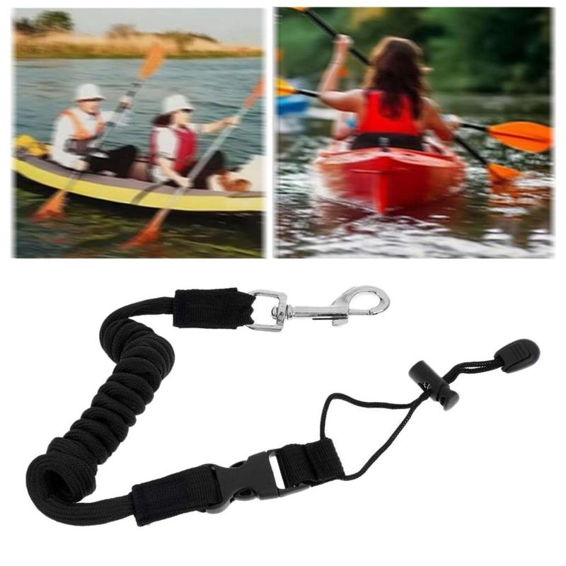 2 Guinzagli Elastici Per Pagaia Kayak Da 1,5 M – Corda In Poliestere Con Moschettone A D, Accessori Di Sicurezza Per Canoa E Surf