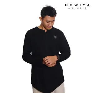 Kaos Kurta V Neck Lengan Panjang Bahan Combed 30s Super Premium