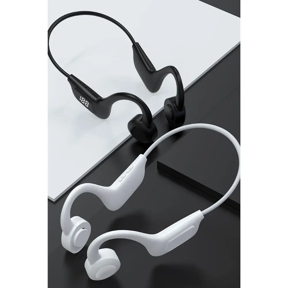 5.1 Bone Conduction Headphones Wireless Earbuds Outdoor Sport Headset Audio Cable