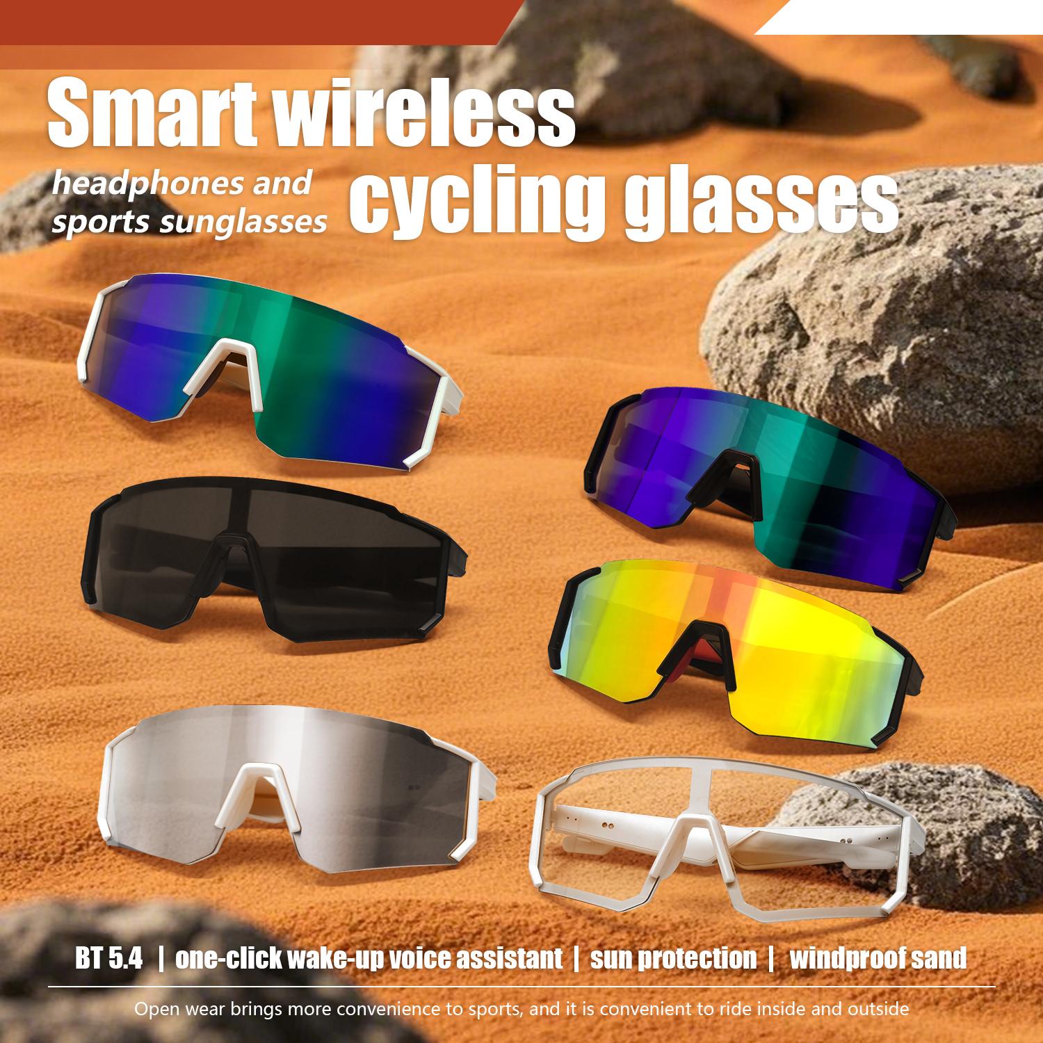 Camera Smart Glasses Bluetooth Call Voice Assistant Listen Music Glasses Smart Sports Polarized Sunglasses Anti-Blue Eyeglasses - Image 4