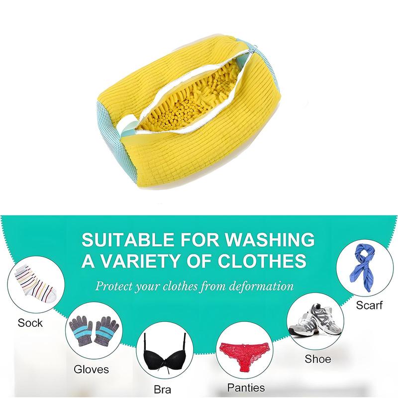 Shoe Wash Bag, 1/2/4pcs Household Reusable Durable Mesh Wash Bag with Zipper and Strap, Anti-distortion Machine Wash Shoe Pouch for Home Daily Use 8