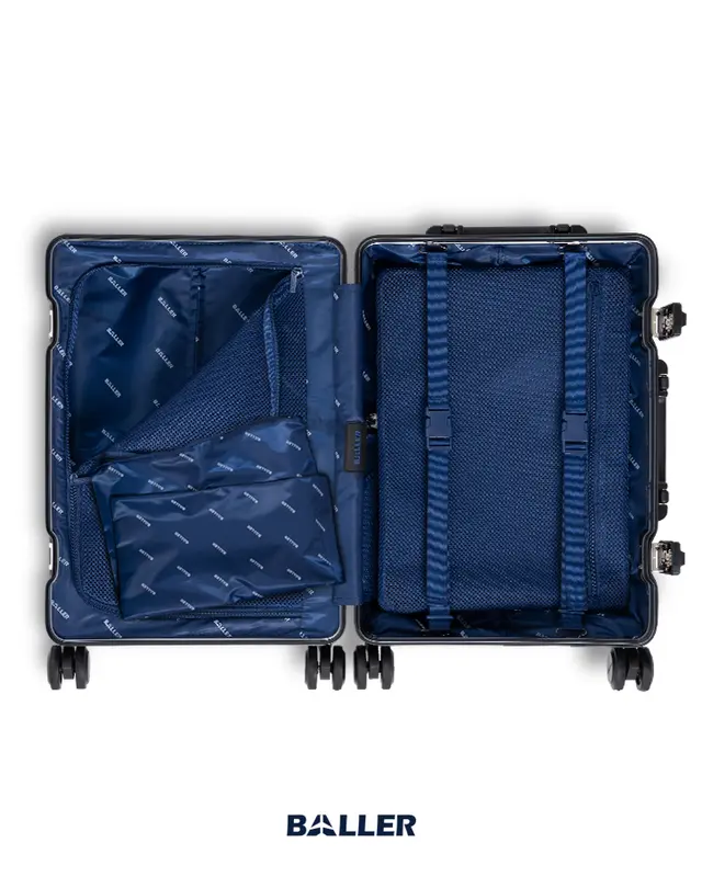 BALLER Koper Aluminium Carry On 20 inch Grey - Koper Kabin Kecil Travelling Dual TSA Lock 6