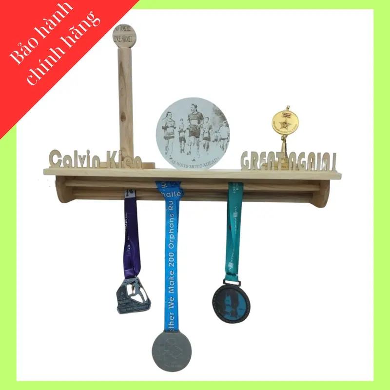 Kệ treo huy chương, kệ treo tường,để cúp lưu niệm, treo đươc 60 huy chương. Decor Trưng Bày Đựng Sách Kệ Sách Đồng 6