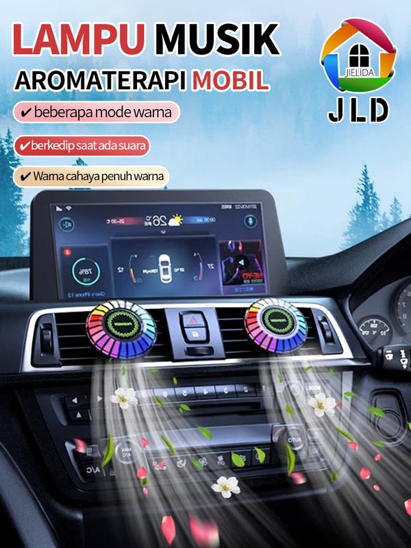 Lampu Musik Aromaterapi Mobil App Control Car Music Rhythm Lamp RGB LED Strip Kontrol Suara Irama Suara Suasana Cahaya 1
