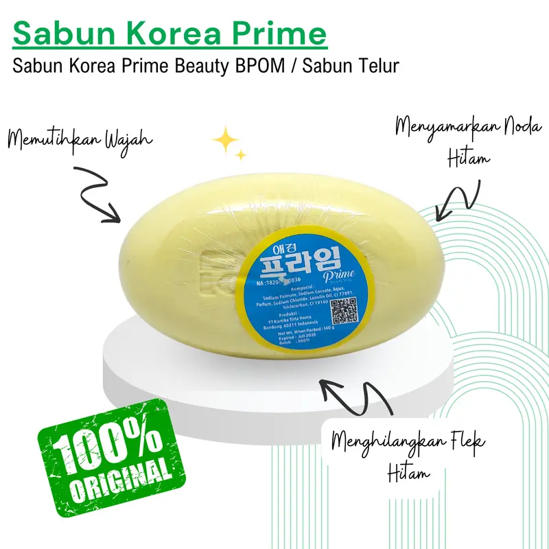 PAKET 5 IN 1 Sabun Korea Kuning Sabun Pemutih Badan Original BPOM Mandi Memudarkan 1
