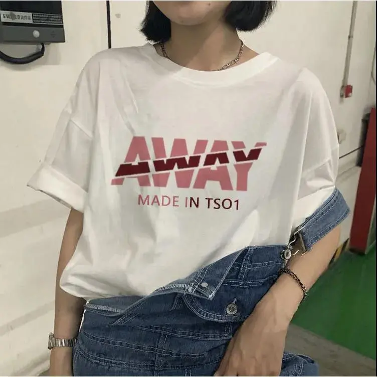 8281#[Official Picture Real Price] Milk Silk Harajuku BF Style New White T-shirt Summer Versatile Top Fashion