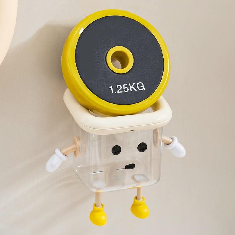 New Transparent Toothbrush Holder Wall-mounted Suction Cup Toilet Storage Rack No Punching Multifunctional Bathroom Storage Box 6