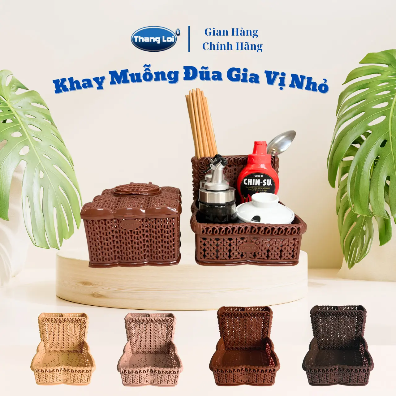 Khay Đũa Muỗng Nhựa Thắng Lợi Size Nhỏ 20x15x14cm