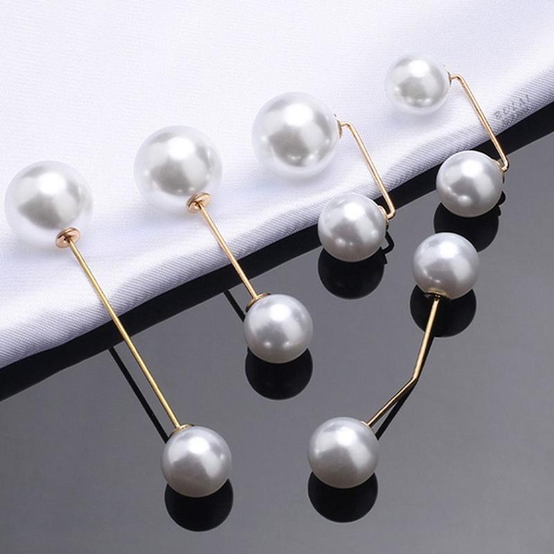 Product Introduction of Elegant Champagne Color Right Angle White Sweater Pin Bending Jewelry  Brooch Waist Tightening Brooch Anti-Exposure Brooch Shawl Buckle 8