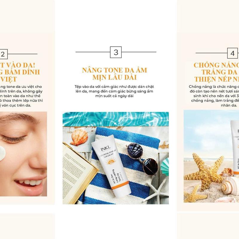 Kem chống nắng nâng tone SPF 50+/PA INKL 50ml - Skincare toner  dalba kem  chong nang han 8