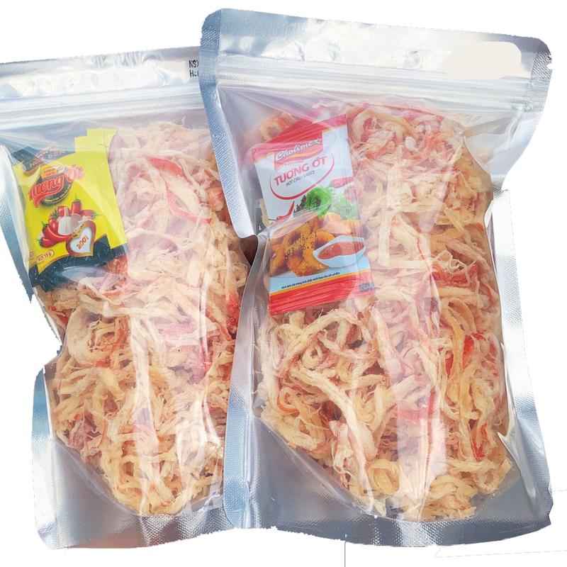 1Kg 2 Gói 500.GRAM Mực Hấp Nước Dừa Xé Sợi Loại Ngon - Đồ Ăn Vặt
