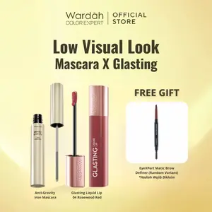 [BUY 2 GET 3 Mami Louisse] WARDAH Bundle Anti-Gravity Iron Mascara/Hi-Impact Volumizer Mascara X Glasting Liquid Lip FREE Zero Trace Mascara Remover
