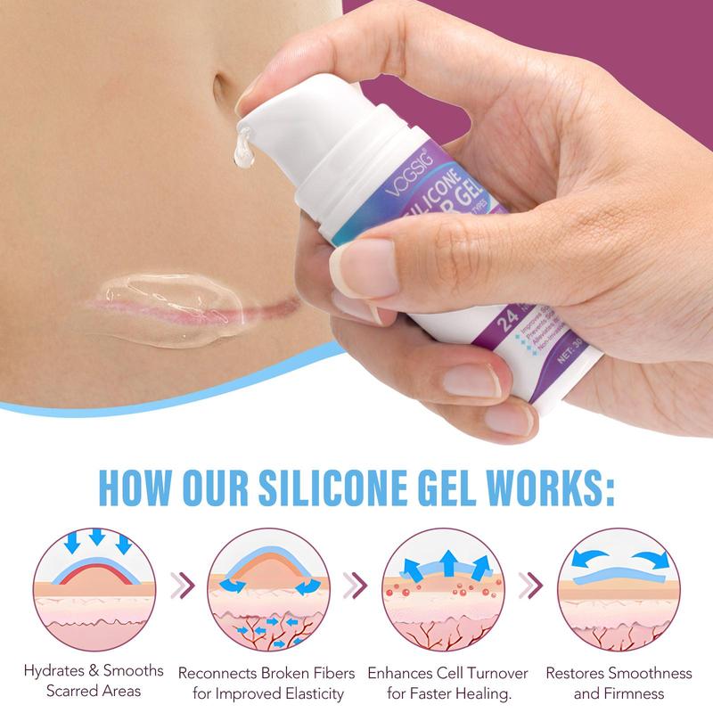 Silicone Scar Gel, Scar Gel for All Skin Types, Gentle and Non-irritating Scar Cream, Body Care Product for Women & Men 7