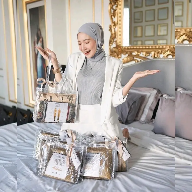 CLEAR BAG STANDART  ((CUSTOM NAMA)) -  Bridesmaid box Mika Tas Wedding 1