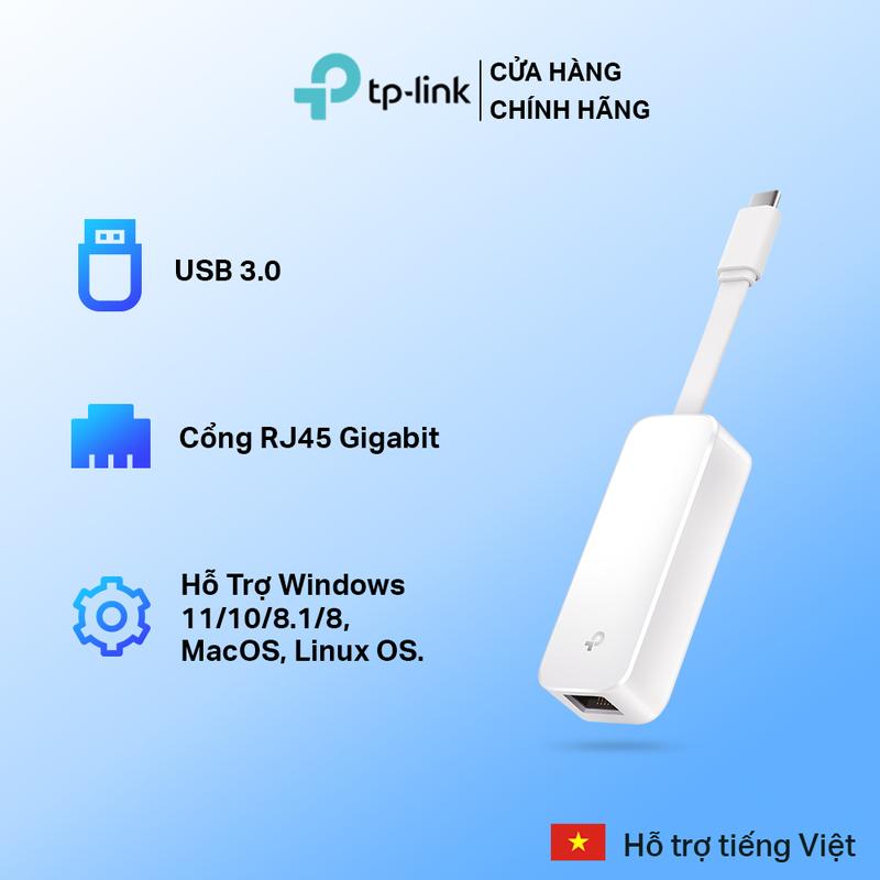 Bộ Chuyển Đổi Mạng TP-Link USB Type-C Sang Ethernet UE300C Tốc Độ 100/1000 Mbps