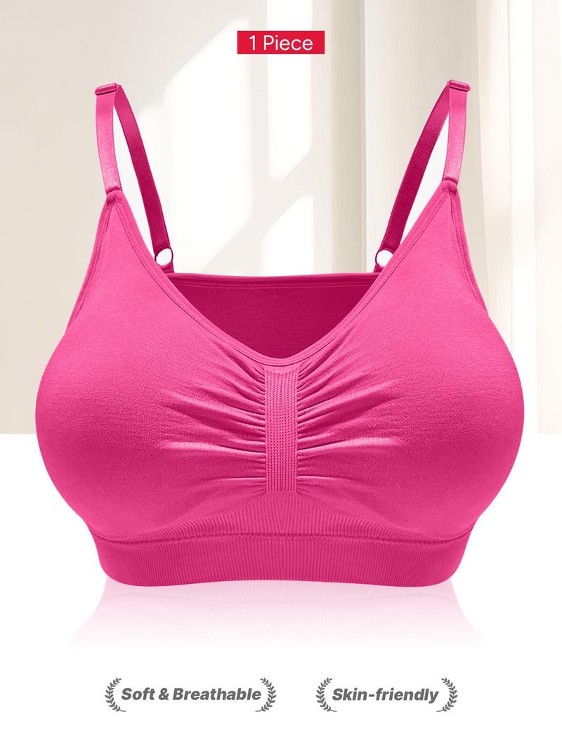 Product Introduction of Women's Solid Wireless Bralette, Breathable Comfortable Seamless Bra, Women's Lingerie for All Seasons 3