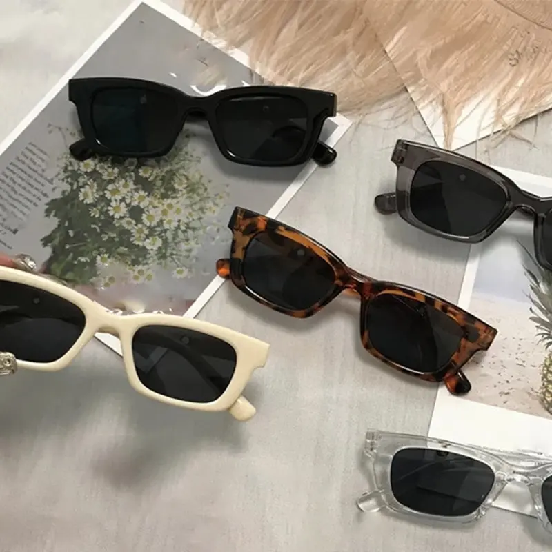 4 styles Rectangle Vintage Sunglasses Designer Retro Sun Glasses Female Lady Eyeglass Cat Eye Sunglasses