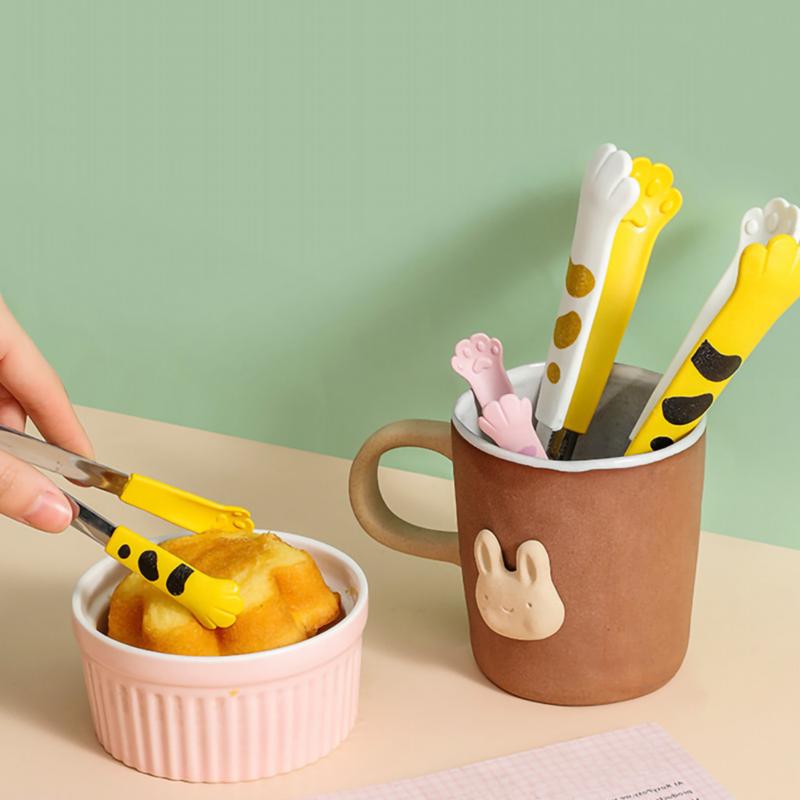 Anti-Slip Kitchen Tongs Cute Cartoon Multi-Purpose Sandwich Baking Clip BBQ Salad Supplies for Kitchen Supplies Gadgets 2