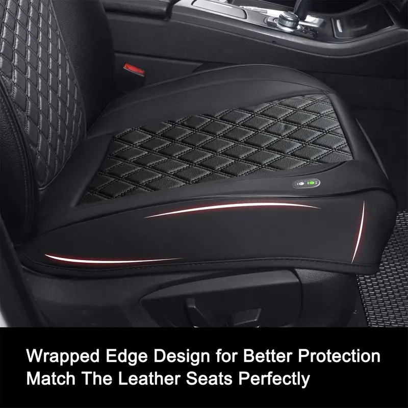Car Heated Seat Cover, 2 Counts Comfortable Winter Warmer Seat Cushion, 12V Adjustable Temperature Car Seat Heating Pad, Universal Car Accessories for Cold Weather, Automotive 3