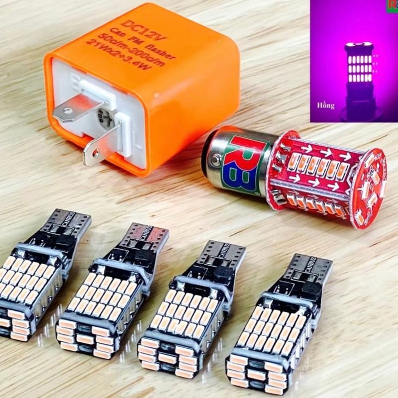 [ Combo 4 Bóng Led T15 + 1 Cục chớp + 1 Hậu Audi ] gắn satria , Raider , Exciter 135, Winner V1, Wave @ , Blade , Wave RSX , Dream , Sirius , Jupiter , Vision , SH moden , SH nhập...