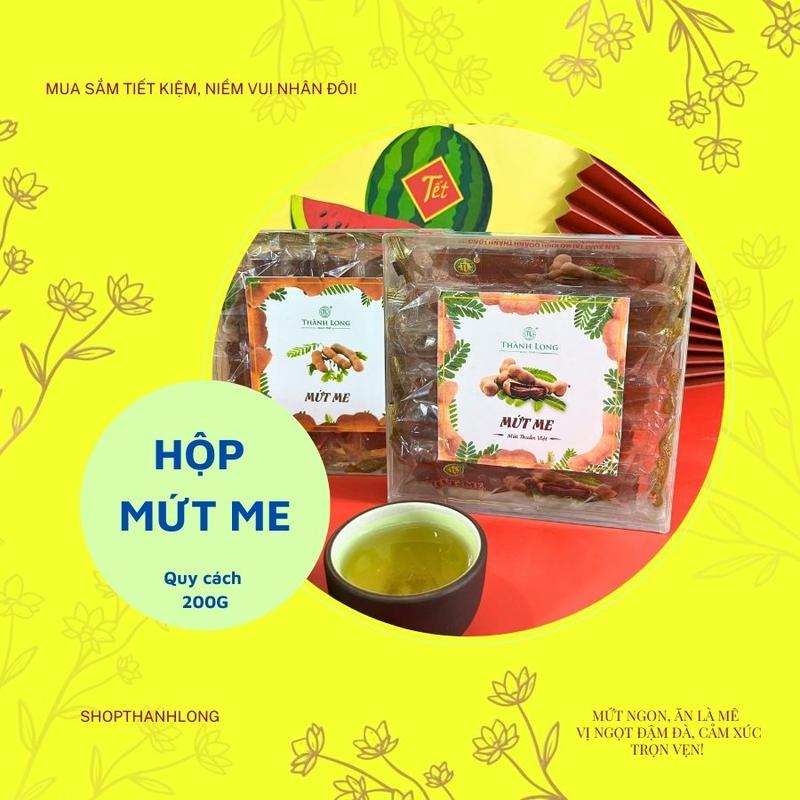 HỘP MỨT ME NGUYÊN TRÁI DÀI THÀNH LONG (200G) - MỨT TẾT