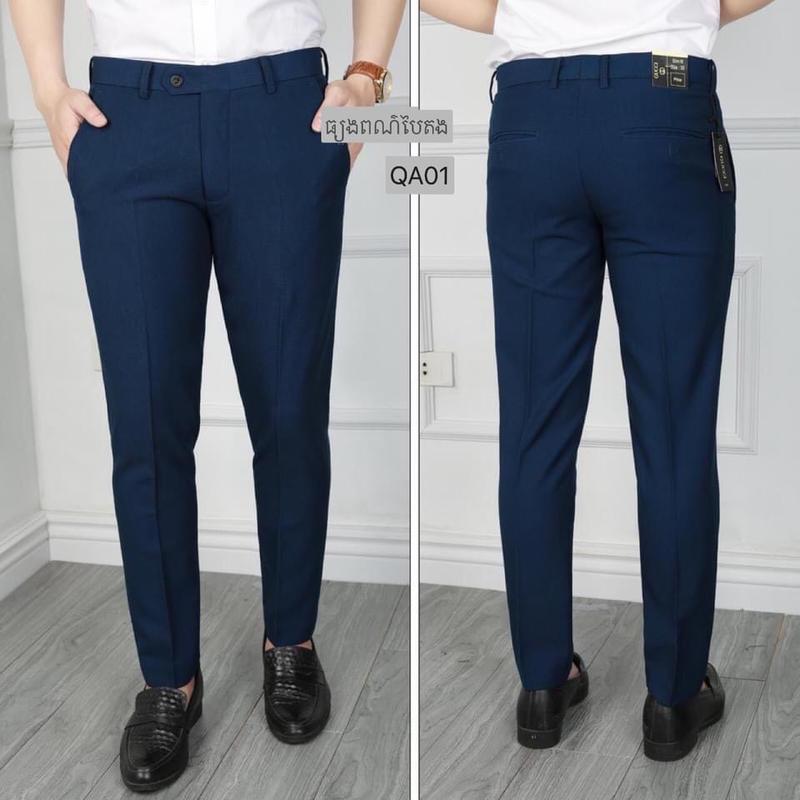 Product Introduction of QAL02.Quần âu nam co giãn tốt chất vải tăm lì xuất dư vải đẹp- Pants, Menswear - Nhung 8