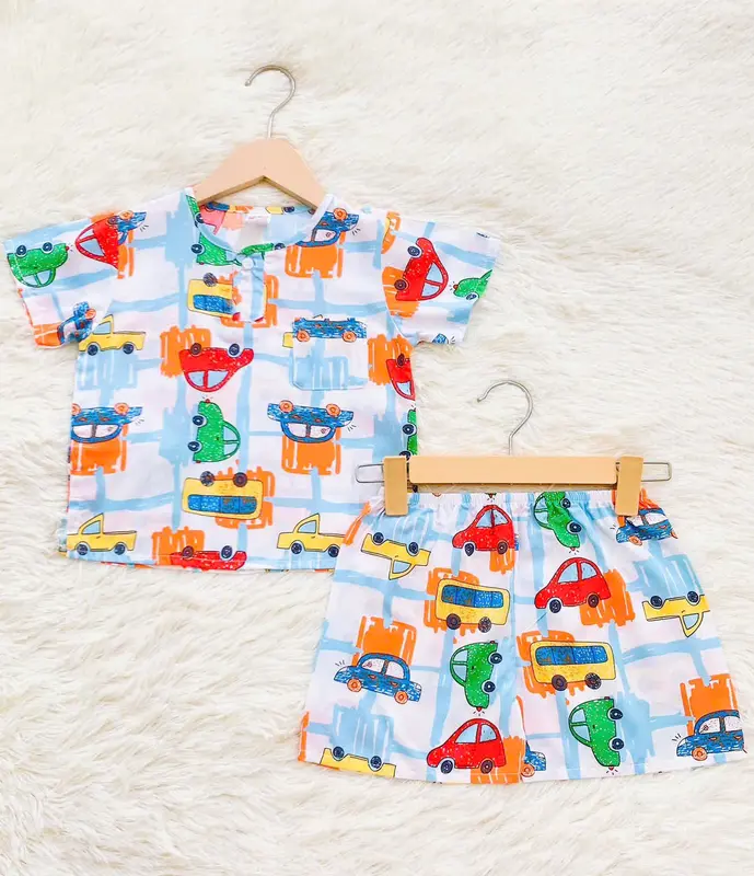 [COMBO 5] Đồ Bộ Tay Ngắn, Quần Ngắn Dành Cho Bé Trai Hoạt Hình (Size 3 - Size 12) Vải Co Giãn, Chất Vải Mịn Đẹp - BT1 8