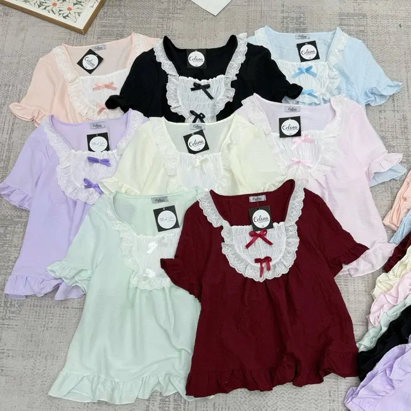 Bộ Pijama Nữ Lụa Trơn Phối Lông Vũ Hot Hit Form 40-75kg, Latin Tơ Tằm Mát, Mềm
