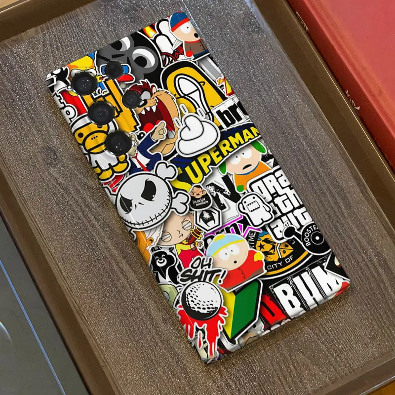 Skull Cartoon Feilin Phone Case for Samsung S21 S22 S24FE S23ULTRA S25ULTRA S20fe S21fe S23fe A73 A71 A55 A54 A53 A52 A51 A50 A35 A33 A34 A30 A24 A23 A16 A15 A14 A13 A12 A11 A05S A05 A04 A03 A02 Hard Case