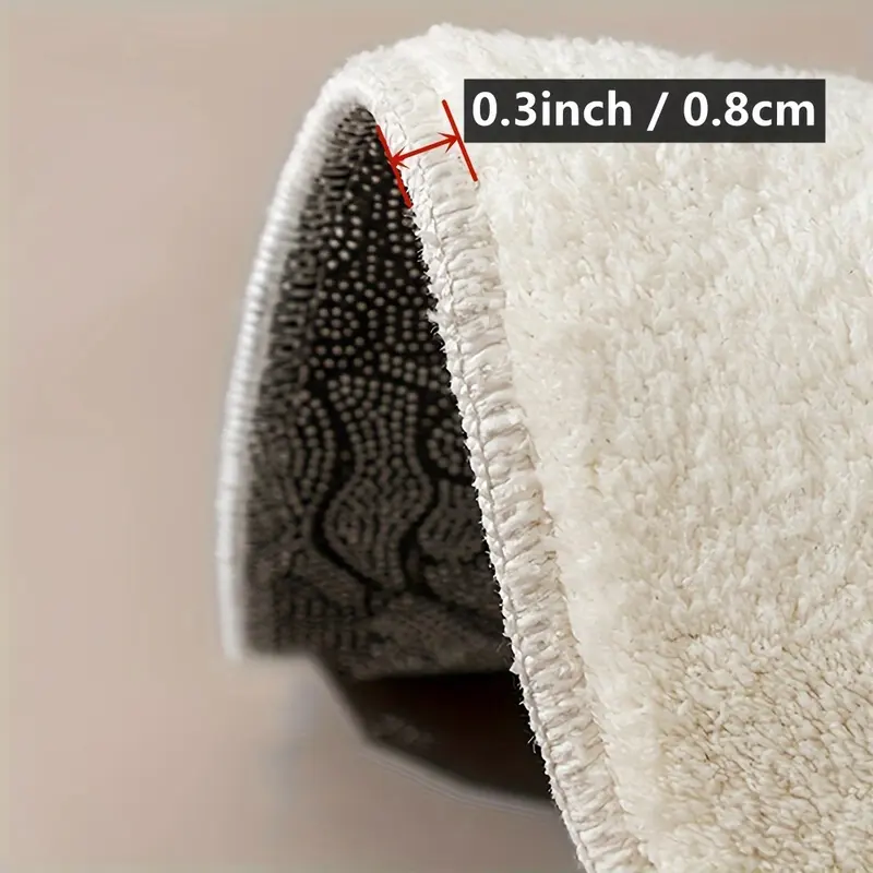 Bộ 4 thảm nhà tắm lông cừu giả siêu mềm mại với họa tiết hoa dễ thương ,thấm hút, chống trơn trượt, có thể giặt bằng máy để trang trí nhà cửa, quà tặng Nhung 7