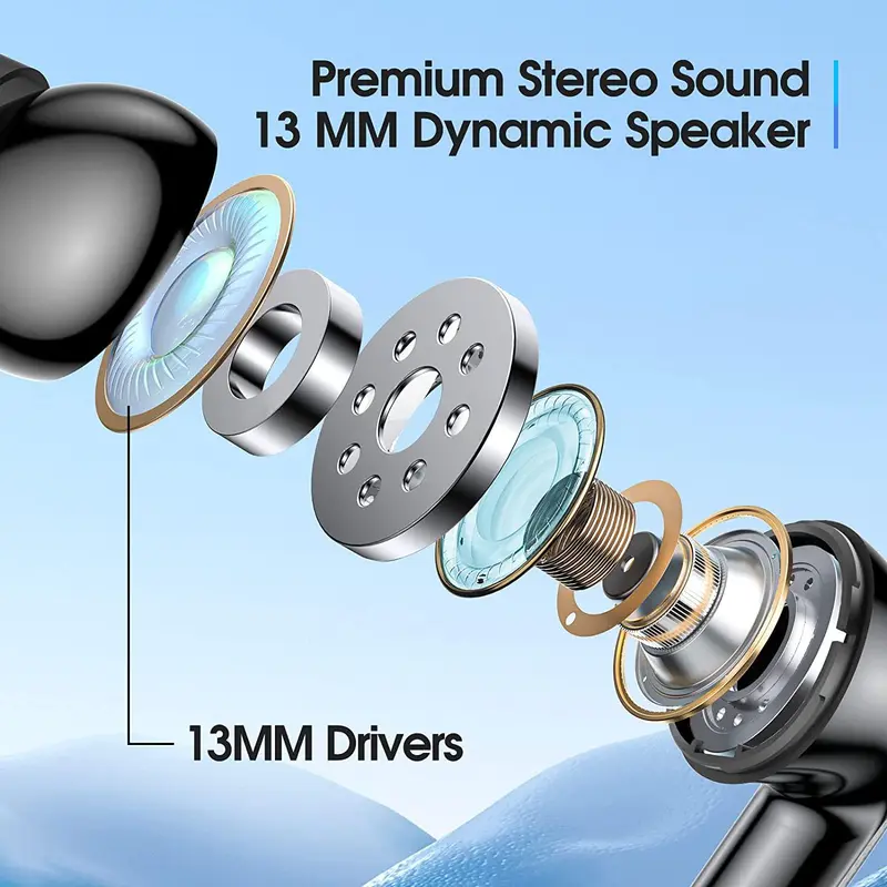 Wireless Earphone, in-ear Design Earphone with Charging Case, Noise Cancelling Earbuds for Gaming & Sports, Suitable for iPhone & Android, Audio 2