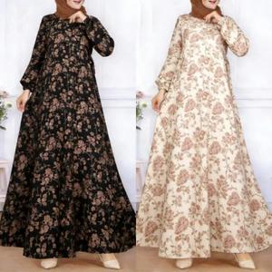 Perayaan Musim Bunga dan Musim Luruh 2026, Perayaan Eid, Rekaan Baru Pakaian Wanita Islamik, Cetakan Percutian Vintage Dengan Keselesaan Penuh dan Jelas, Pakaian Harian yang Menonjolkan Gaya Bohemian, Abaya Tradisional Lengan Panjang, Sesuai Untuk Pelbaga