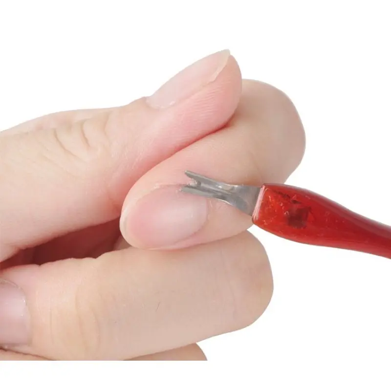 Pembersih Kutikula Lidah Ular Cuticle Trimmer Nail Fork Pendorong Kutikula Manicure pedicure 2