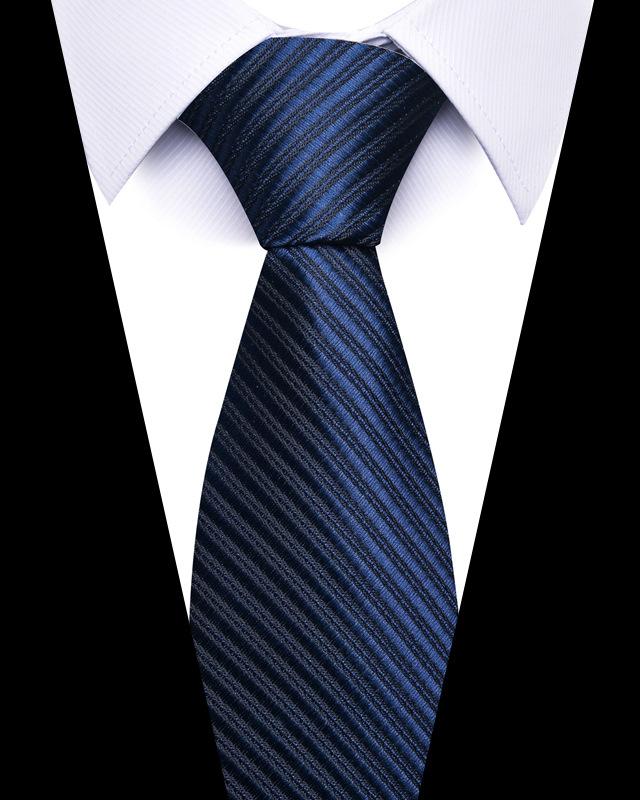 Product Introduction of 58 Styles High-quality Wedding Ties for Men Fashion New Style Blue Strip Print Neckties Daily Office Apparel Accessories Gift for Man 11