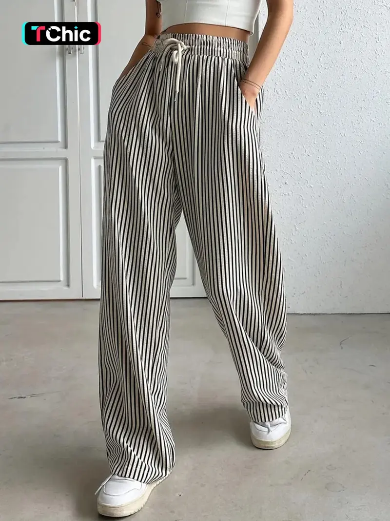 Vertical Striped Casual Striped Pants Striped Pants For Women