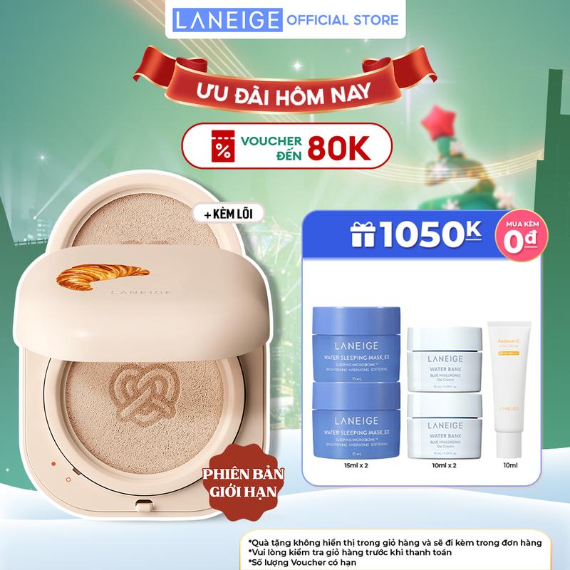 [Phiên bản giới hạn] Phấn nước trang điểm siêu nhẹ che khuyết điểm mịn lì LANEIGE NEO Cushion Bakery 15gx2 Kèm lõi thay thế Mỹ Phẩm Cosmetic Women