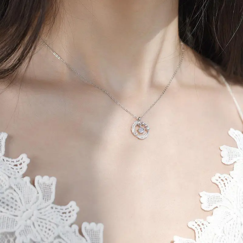 Dây chuyền CDE Sparkling Feather White Necklace CDE6076SV - Trang Sức Nữ Women Chain 7